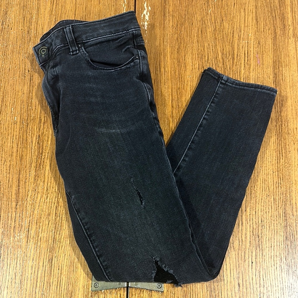 EXPRESS Men’s Black Ripped Skinny Jeans 29x27